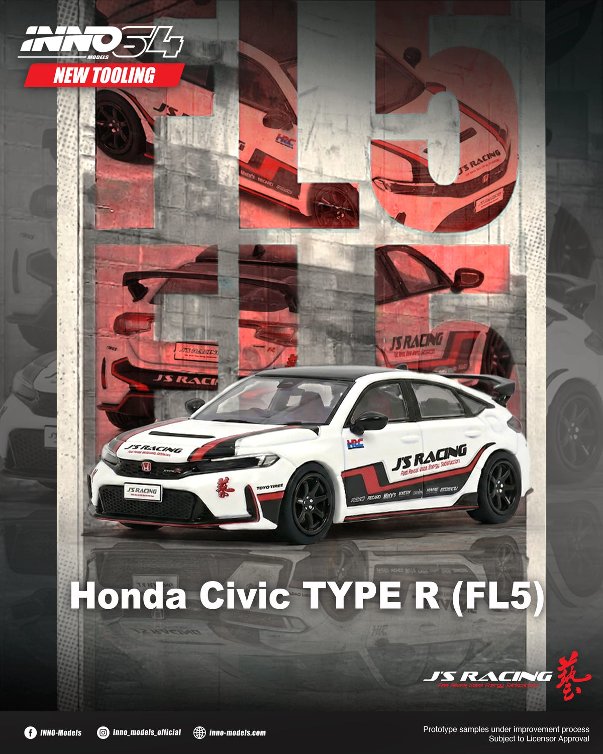 Honda Civic FL5 J's Racing Inno64 1/64 scale
