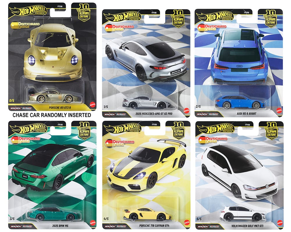 Hot Wheels Car Culture 2026 Deutschland Design W (5x car set) 1/64 scale
