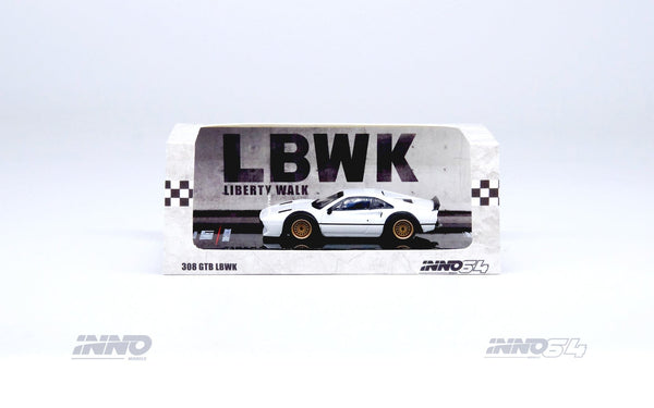 Ferrari 308 GTB Liberty Walk White Inno64 1/64