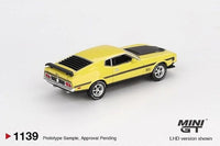 1971 Ford Mustang Mach1 Grabber Yellow Mini GT 1:64