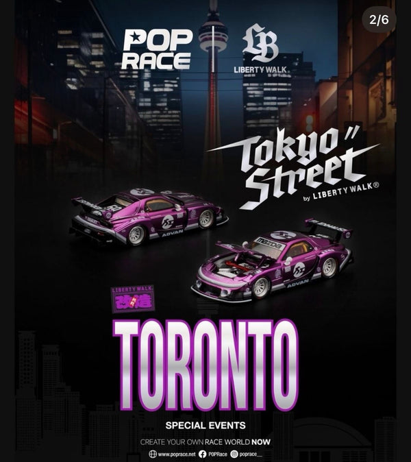 Mazda RX-7 FD3S LB Super Silhouette Purple Chrome Canada Diecast Expo 2026 Event Edition Pop Race 1/64 PR640570