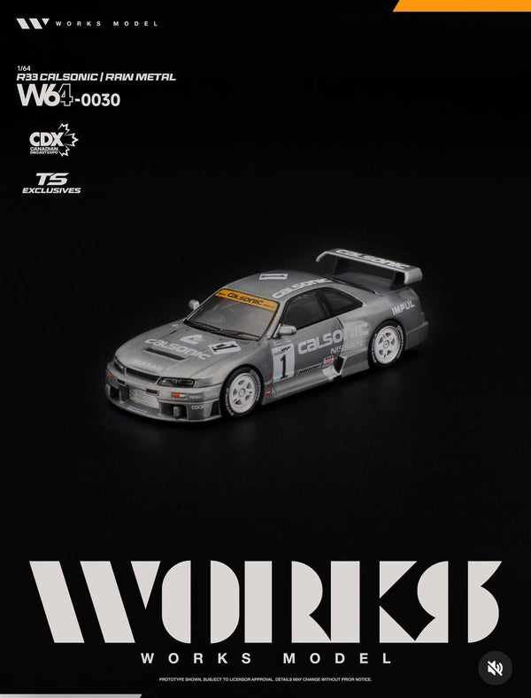 Nissan Skyline R33 Calsonic Raw Metal Canada Diecast Expo 2026 Works Model 1/64 W640030
