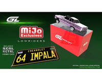 (PRE-ORDER) Lowriders 1963 Chevrolet Impala SS w/ Mini Metal License Plate Dark Green Mijo Exclusives Greenlight 1:64 51757-D