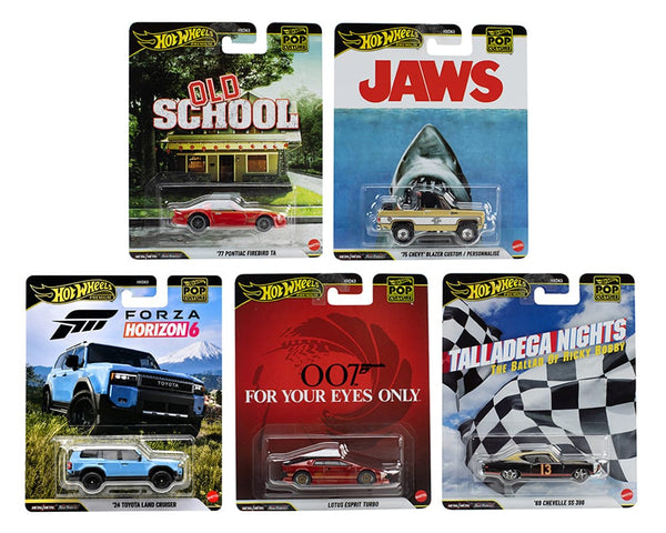 Hot Wheels 2026 Pop Culture T Assortment 5x Car Set