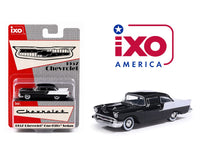 1957 Chevrolet One-Fifty Onyx Black and India Ivory Sedan IXO Model 1:64 IA64009