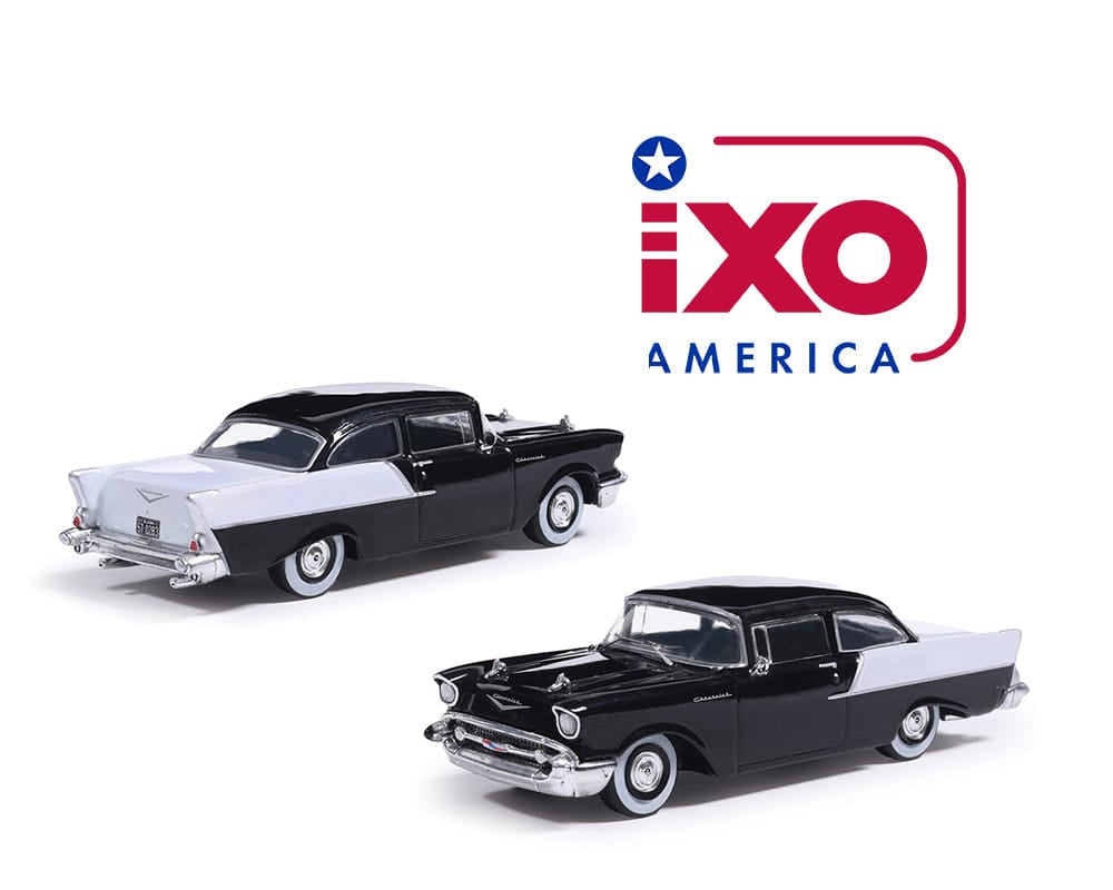 1957 Chevrolet One-Fifty Onyx Black and India Ivory Sedan IXO Model 1:64 IA64009