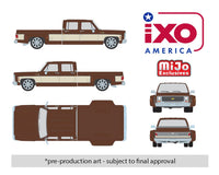 (Pre-order) 1979 Chevrolet Silverado C30 Crew Cab Dually Lowered – Cordova Brown and Santa Fe Tan – Limited Edition IXO Model 1:64 IAPR1014