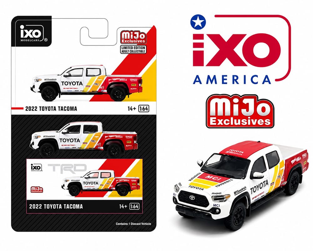 2022 Toyota Tacoma Racing TRD White IXO 1/64 IAPR1041