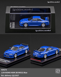 (PRE-ORDER) Nissan Nismo 400R BCNR33 Blue Ignition Model 1/64