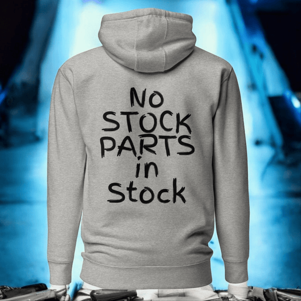 No Stock Parts in Stock Hoodie Carbon Grey