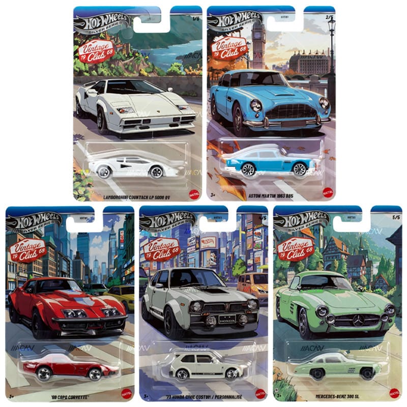 Hot Wheels Vintage Club K 2x Set 10x Car Case Hot Wheels 1:64