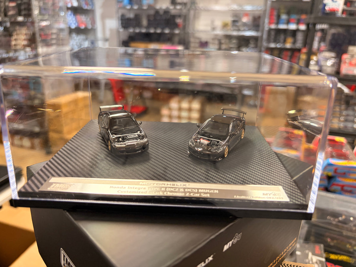 Honda Integra Type R DC2 & DC5 Mugen Customized Black Chrome 2-Car Set Numbered Motorhelix TMCS 2026 Limited Edition 499pcs made