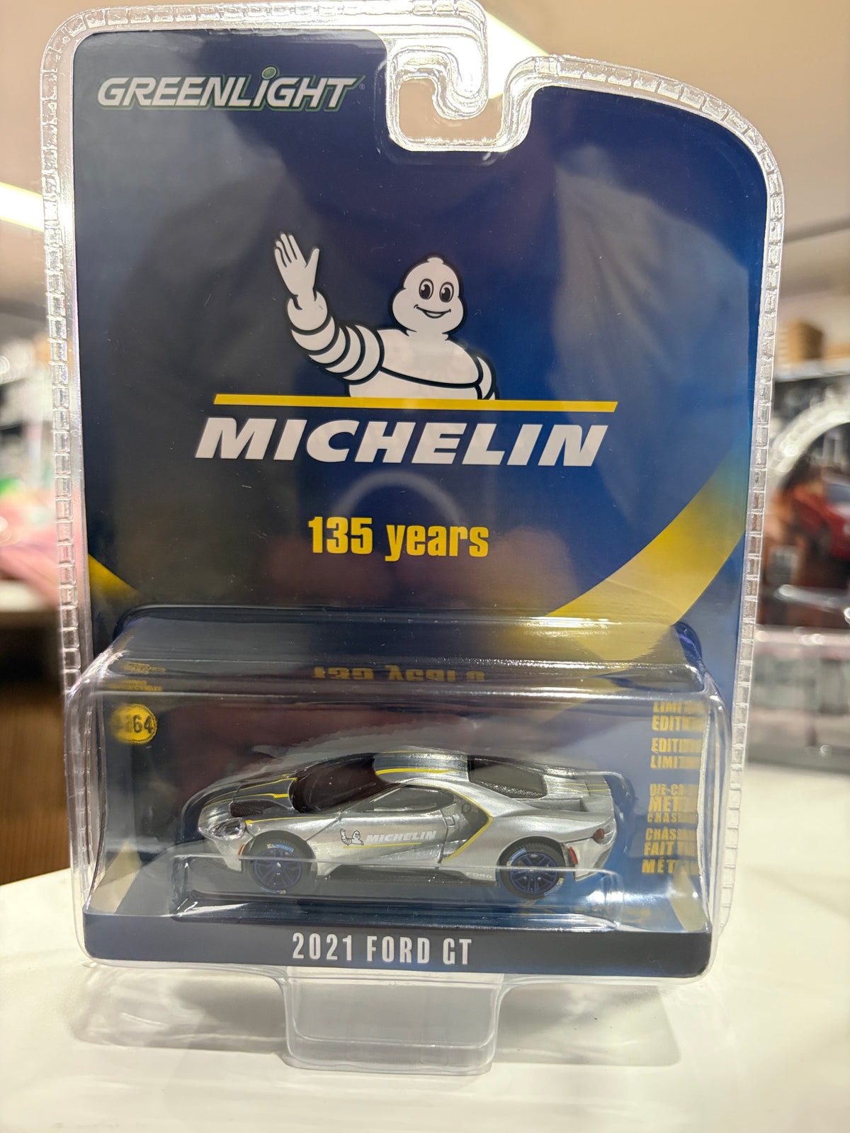 Raw Chase 2021 Ford GT Michelin 135th Anniversary Collection Series 17 Greenlight 1:64 scale 28160-FchaseRAW