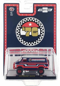 Chase 1976 Chevrolet Van “FREEDOM EDDITION” – Red- Hobby Exclusive M2 Machines 1/64 scale 31500-HS78