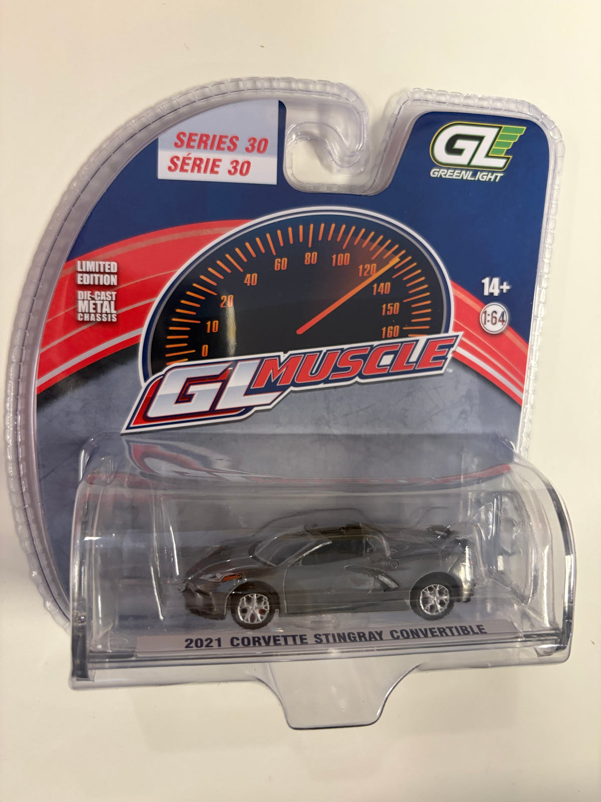 Chase Raw 2021 Chevrolet Corvette Stingray Convertible – Elkhart Lake Blue -  GreenLight 13370-E Chase