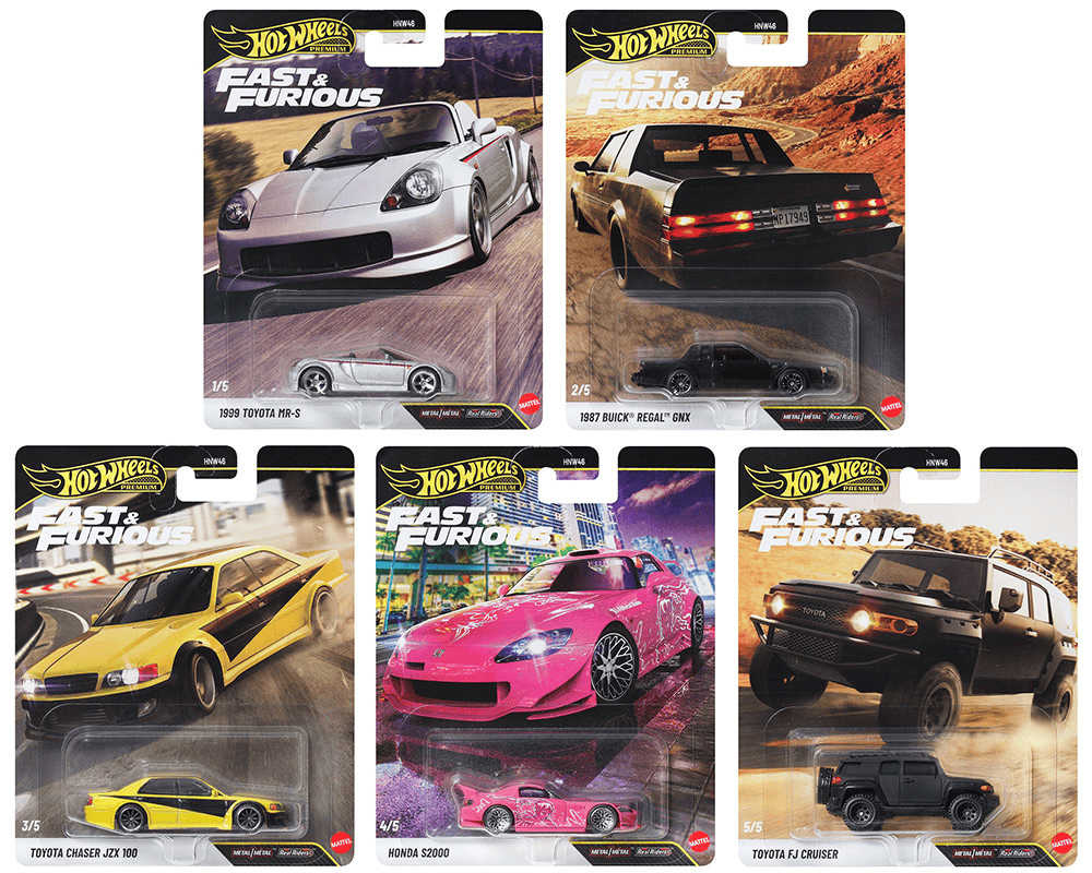 (PRE-ORDER) Fast & Furious 25Th Anniversary Premium S Assortment 10x Car Case Hot Wheels 1:64 HNW46-956S
