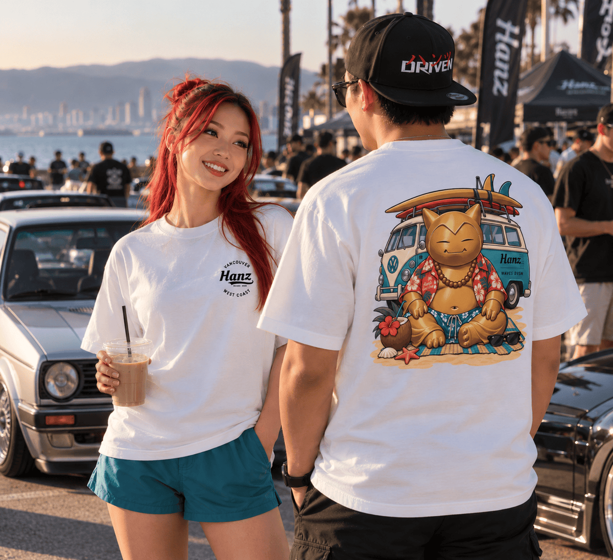 The Surf Idol Heavyweight T-Shirt, White | Hanz Driven