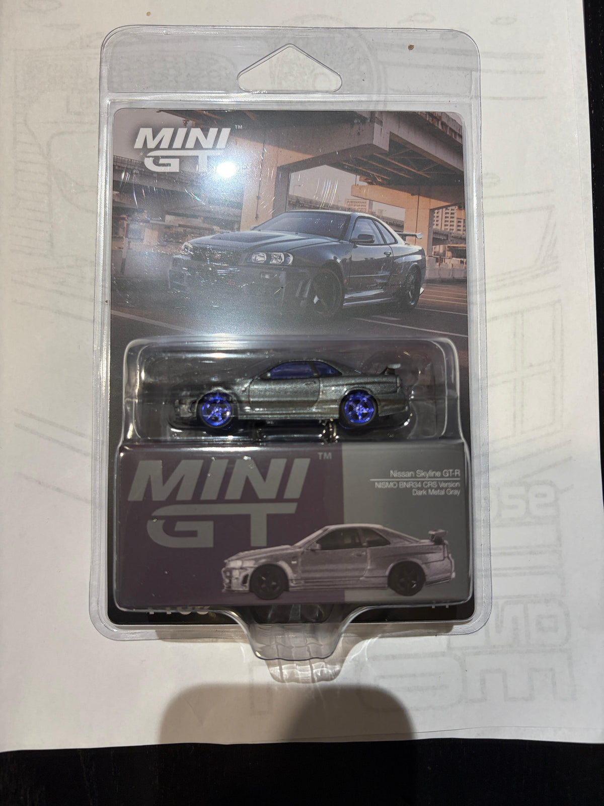 Nissan Skyline GT-R Dark Metal Gray NISMO BNR34 CRS Version | Mini GT 1:64 MGT01160-BL chase