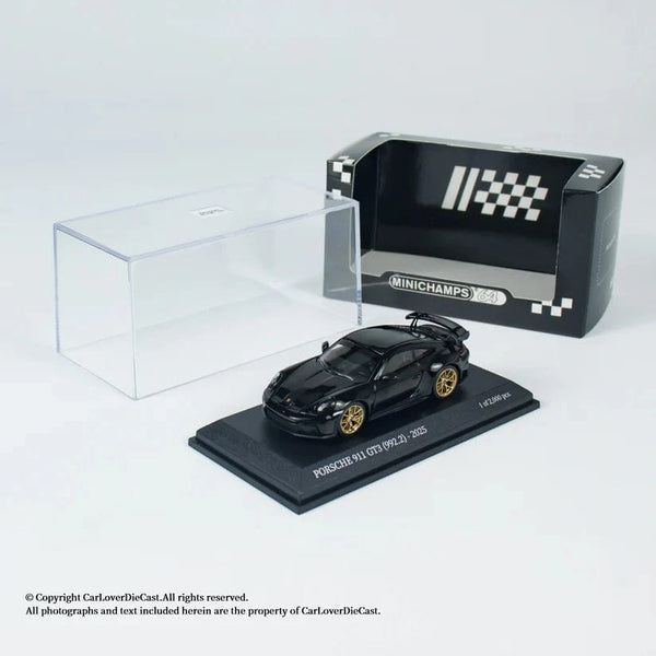 Porsche 911 992.2 GT3 2025 Black Weissach Package Minichamps 1:64