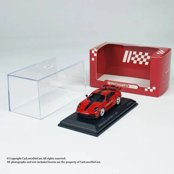 Porsche 911 992.2 GT3 2025 Red Weissach Package Minichamps 1:64