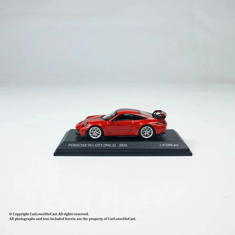 Porsche 911 992.2 GT3 2025 Red Weissach Package Minichamps 1:64