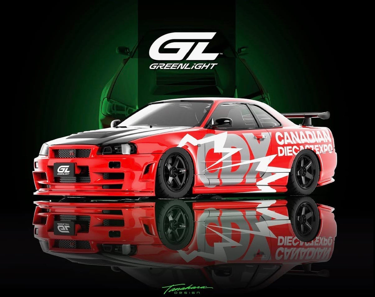Nissan Skyline GT-R R34 CDX Canada Diecast Expo (limited to 1000 made) Base Model 1/64 scale GPL-6830211-A