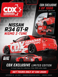 Nissan Skyline GT-R R34 CDX Canada Diecast Expo (limited to 1000 made) Base Model 1/64 scale GPL-6830211-A