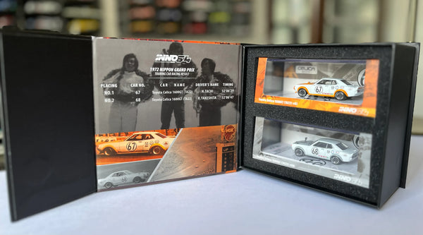 Toyota Celica 1600GT TA22 #67 & #68 Nippon Grand Prix 1972 Box Set Collection Inno64