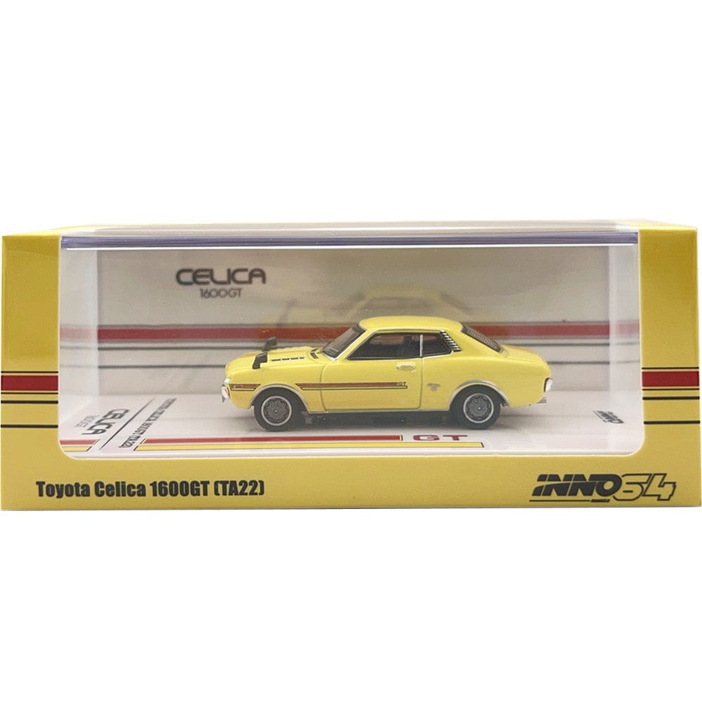 Toyota Celica 1600GT TA22 Yellow Inno64 1/64 scale