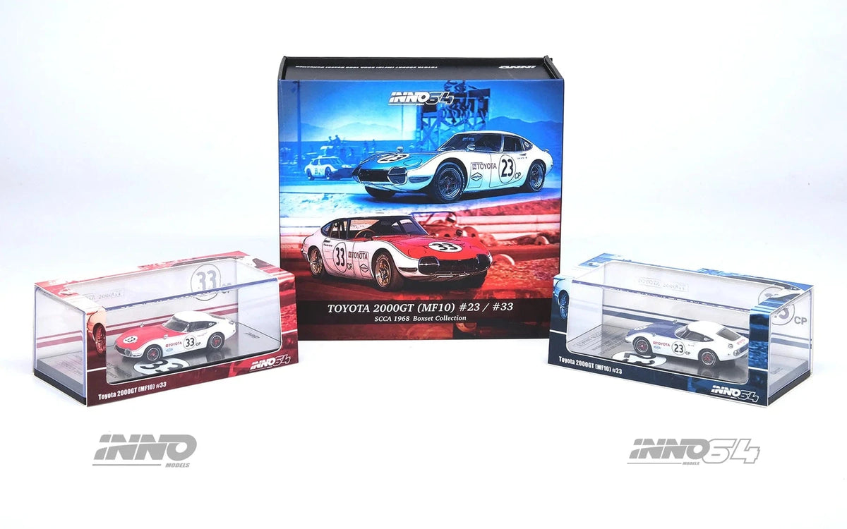 Toyota 2000GT #23 & #33 SCCA 1968 Box Set Collection Special Edition Inno64 1:64 scale