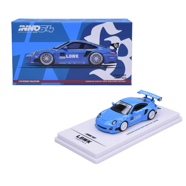 (Pre-order) Porsche 911 997 RWB Liberty Walk Blue Canadian Diecast Expo 2026 Event Edition Inno64 1/64 scale IN64-LBWK997-CDE26