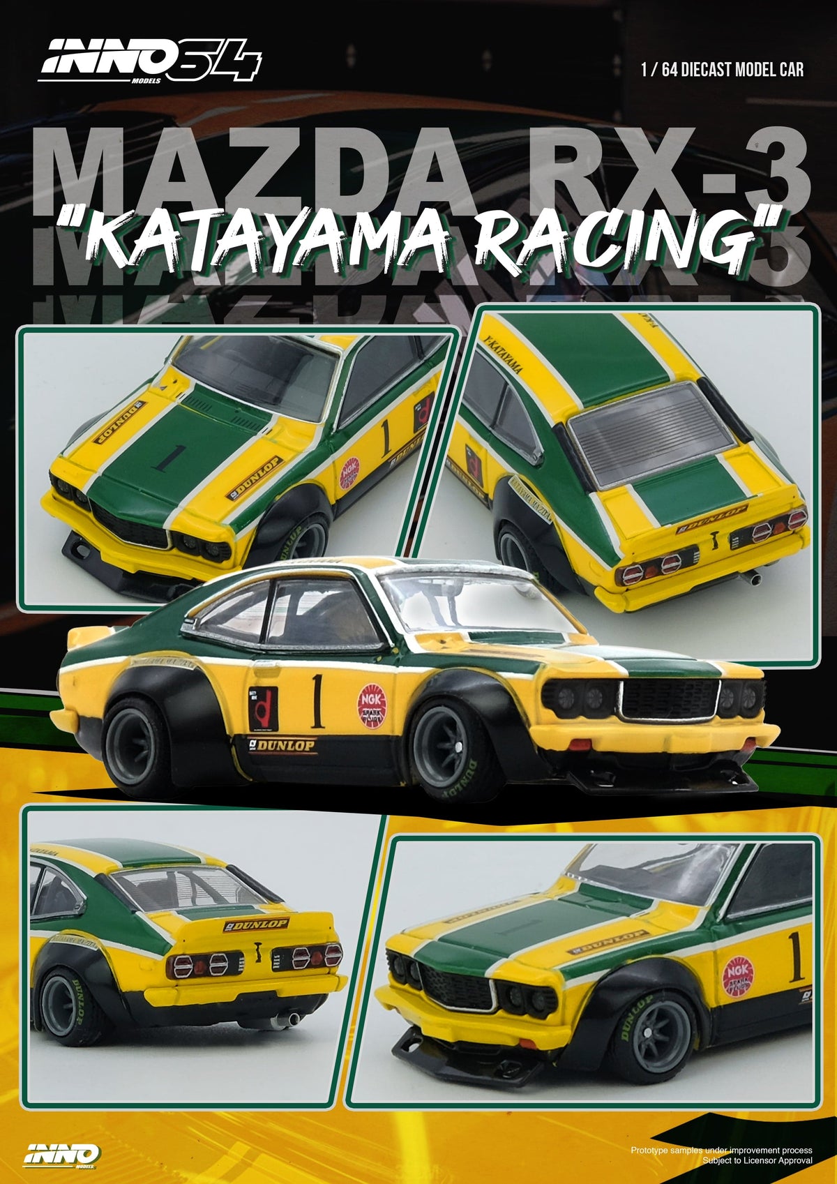 Mazda RX3 Savanna Katayama Racing Inno64 1/64 scale