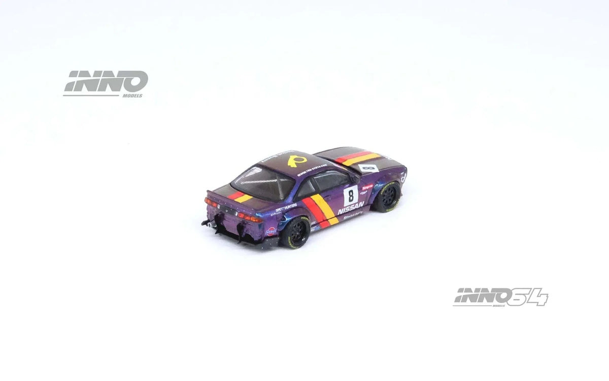 Nissan Silvia S14 Boss Rocket Bunny Purple Inno64 1/64 scale