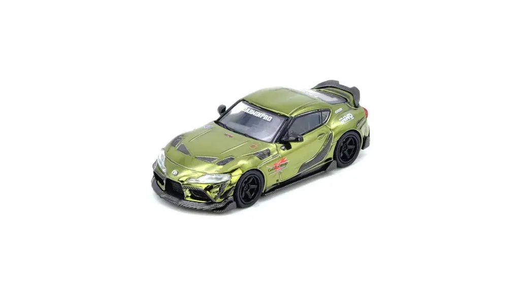 Case of 12x (includes 2x chases) Toyota Supra A90 Darwin Pro J'S Racing Blue Inno64 1/64 scale IN64-A90DP-MATGRcaseof12x
