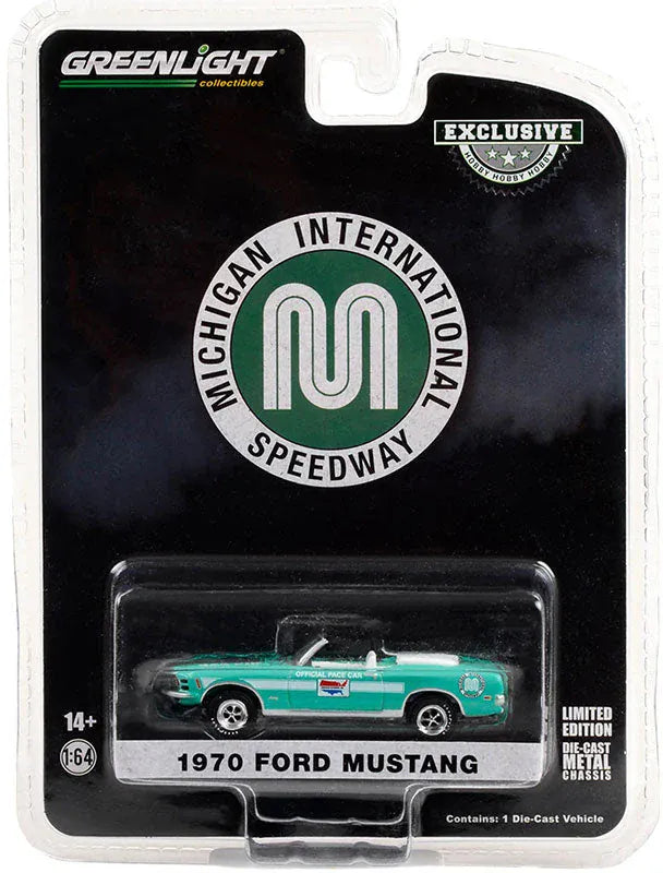 1970 Ford Mustang Mach 1 428 Cobra Jet Convertible Michigan International Raceway Official Pace Car Hobby Exclusive Greenlight 1:64 scale (Copy)