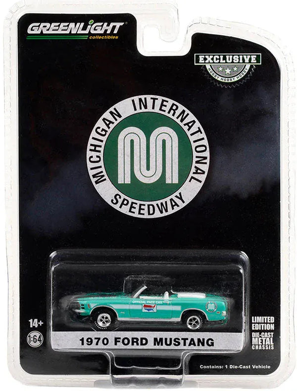 1970 Ford Mustang Mach 1 428 Cobra Jet Convertible Michigan International Raceway Official Pace Car Hobby Exclusive Greenlight 1:64 scale (Copy) 30364