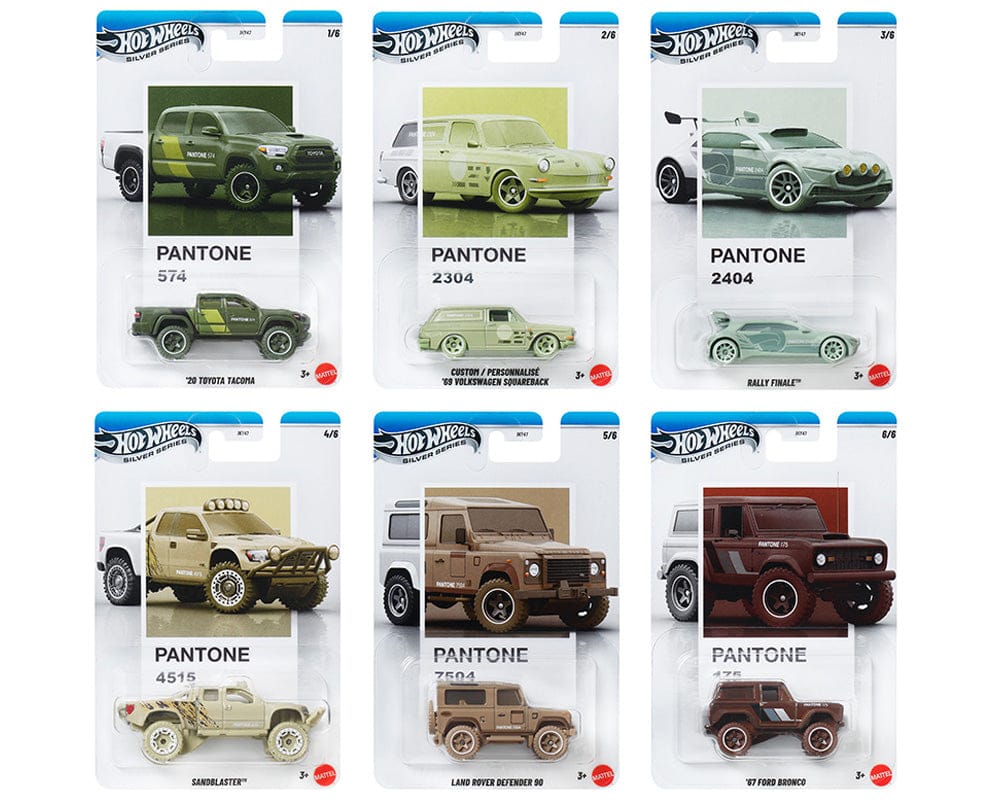 Hot Wheels 1:64 Pantone A Assortment 2025 10x car