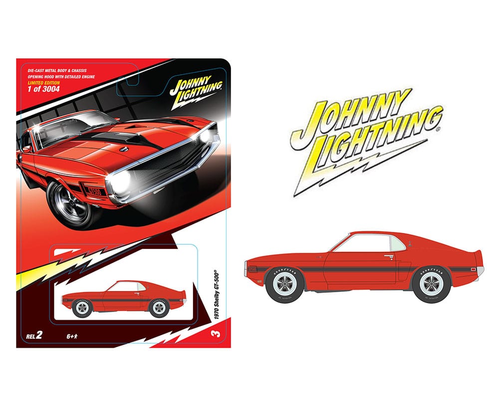 (PRE-ORDER) Classic Gold 2026 Release 2 1970 Shelby GT500 Red Johnny Lightning 1/64