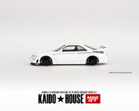 Nissan Skyline GT-R R33 Greddy GR33 V1 White Kaido House Mini GT 1/64