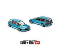 Honda Civic EF Kaido house Works V1 Tahitian Green KHMG126 1/64 scale