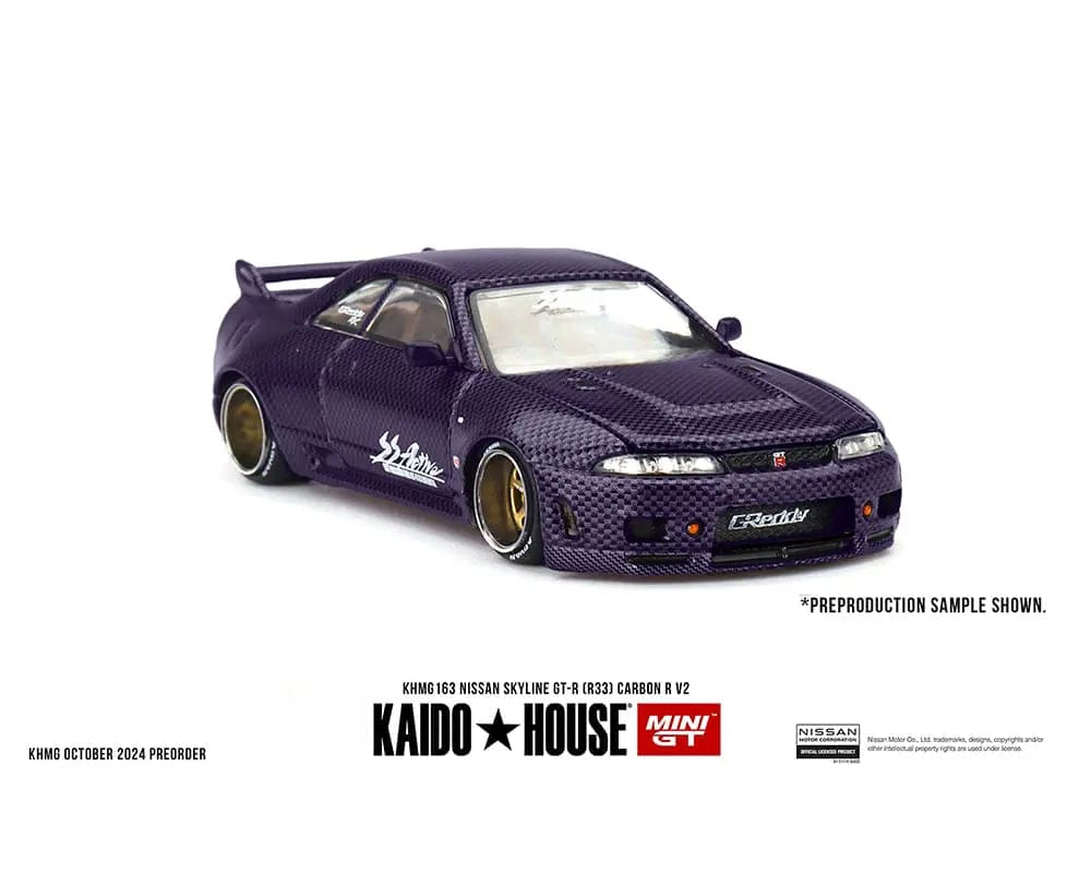 Nissan Skyline GT-R R33 Active Carbon R V2 – Purple Carbon Kaido House 1:64