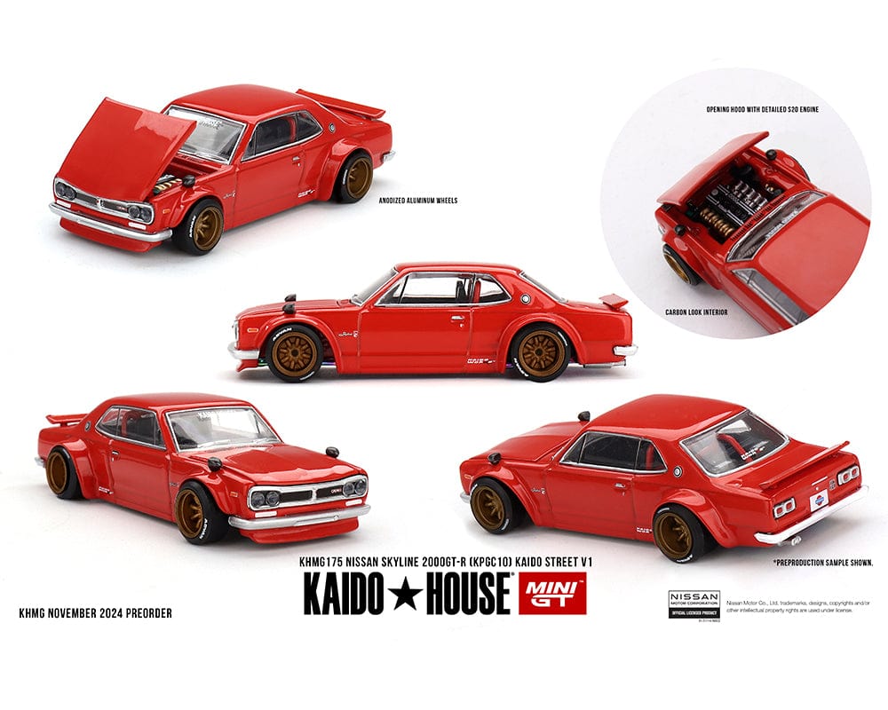 Nissan Skyline 2000GT-R (KPGC10) Kaido House Street V1- Red