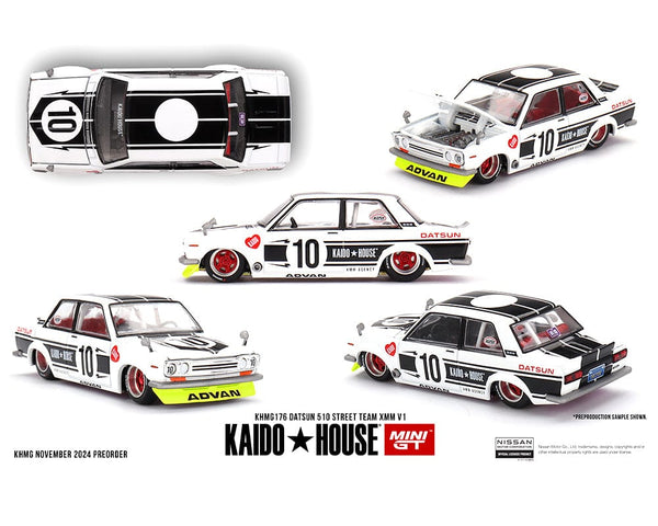 Datsun 510 Street XMM Kaido House Mini GT 1:64 scale (pre-order)