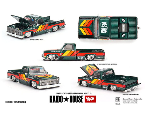 Chevrolet Silverado KAIDO WORKS V3 Dark Green Kaido House mini GT