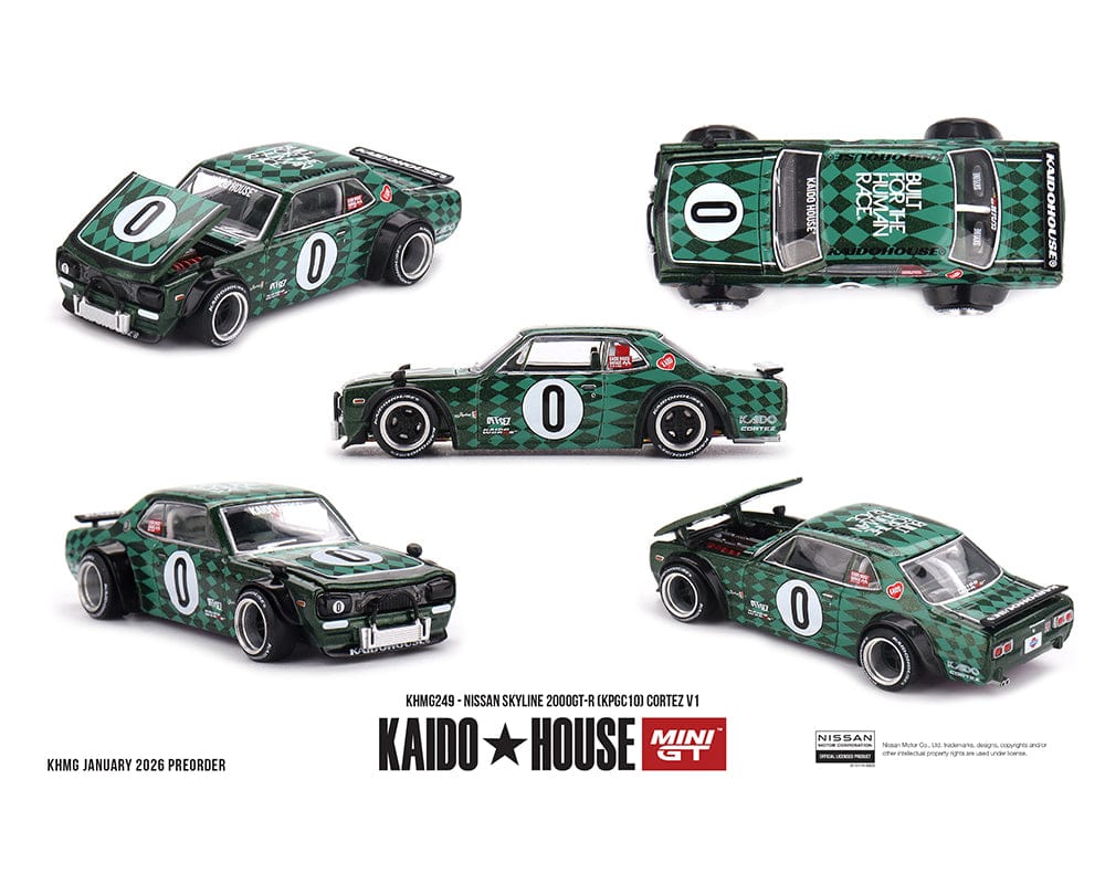 Nissan Skyline 2000 GT-R KPGC10 Cortez V1 Kaido House Mini GT 1/64