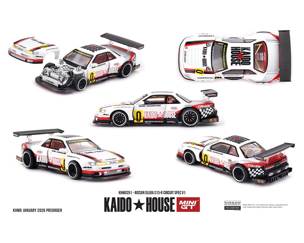 Kaido House x Mini GT 1:64 Nissan Silvia S13-R Circuit Spec V1