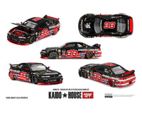 Nissan Skyline GT-R R33 Black Kaido Cat Kaido House Mini GT 1/64