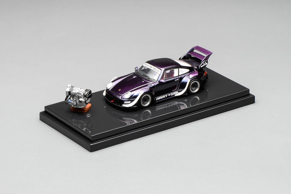 Porsche 911 993 RWB Army Girl with magnetic air-cooled engine
