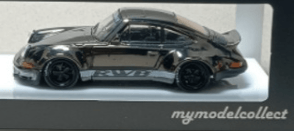 Porsche 911 RWB 930 Chrome Gunmetal Grey Low Wing My Model Collect 1/64