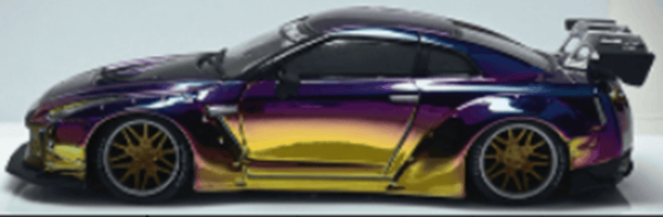 Nissan GTR R35 LB Works 1.5 Chameleon Chrome My Model Collect 1/64
